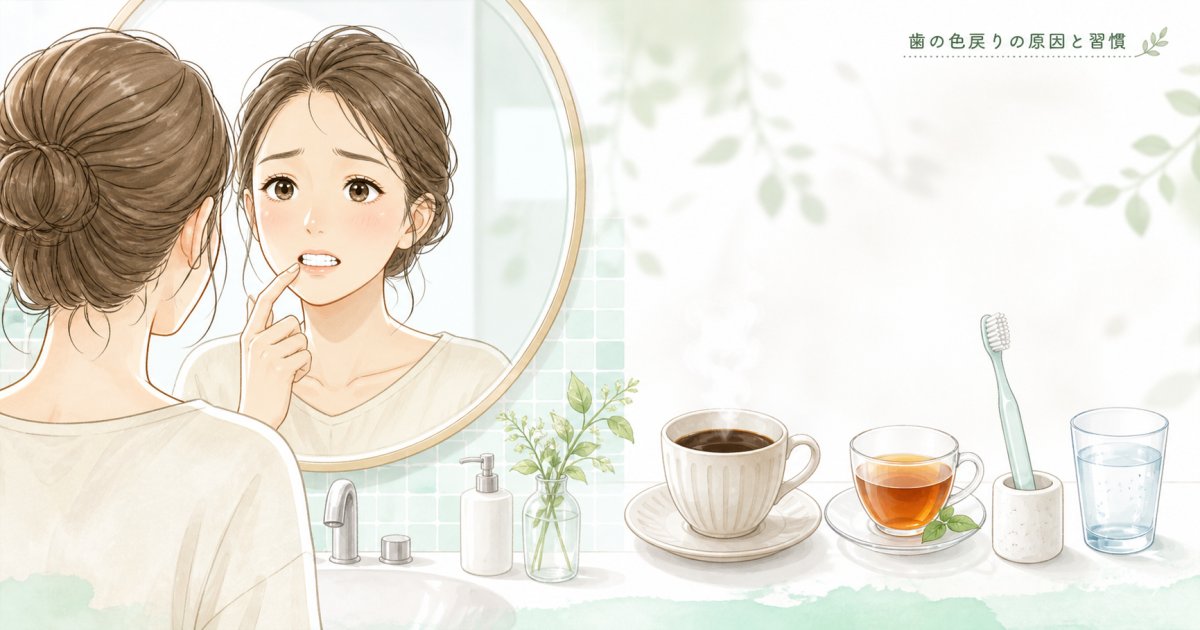 ホワイトニング後の歯の色戻り原因は？白さを維持する習慣を解説